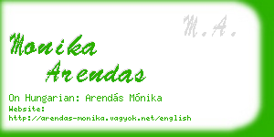 monika arendas business card