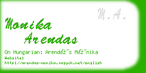 monika arendas business card